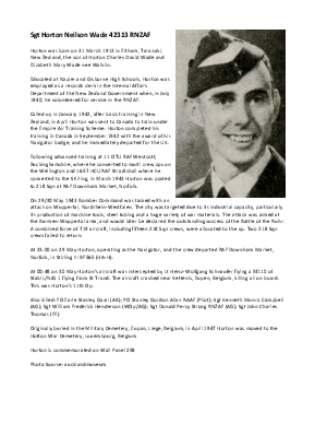 A preview of a PDF biography for Wade, Horton Neilson